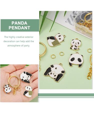 2 Boxes Panda Bamboo Pendant Keychain for Keys Animal Pendant Keychain Key Chain Making Supplies Bag 0.2X2.4X2.7CMx3pcs As Shownx3pcs - Buy Online on GoSupps.com