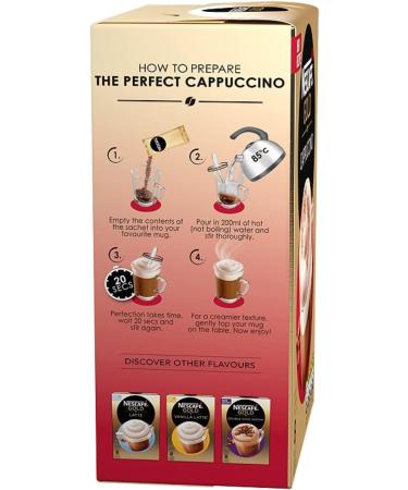 Nescaf Gold Cappuccino Instant Coffee 8 x 15.5g 8 Count (Pack of 1) & Gold Cappuccino Unsweetened Taste Coffee Pack of 8 - Buy Online on GoSupps.com