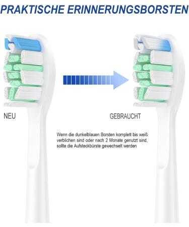 16-Piece Sonicare Toothbrush Heads Set - 8 White & 8 Black Compatible Replacement Brushes for Philips Electric Toothbrush - Buy Online on GoSupps.com
