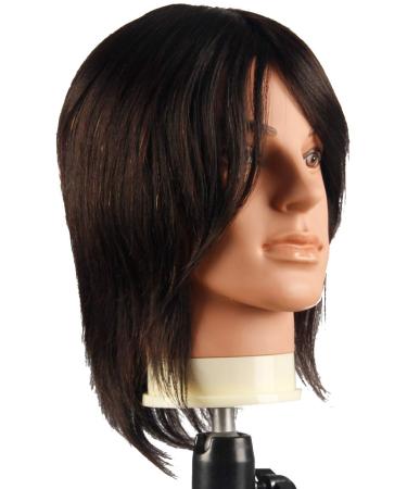 Male Mannequin Head with 100% Human Hair for Cutting and Styling | Cosmetology Manikin Head with Clamp Stand - Buy Online on GoSupps.com