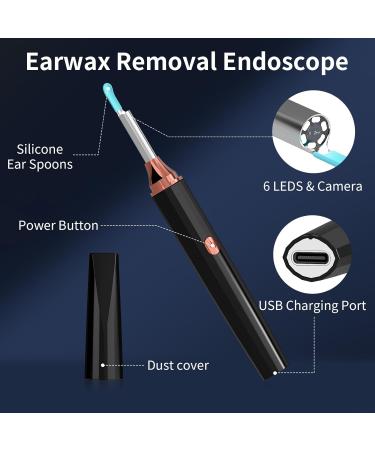 Ear Wax Removal Kit with Camera & Light | 1080P Smart Ear Cleaner Tool for iOS & Android - 4 Ear Picks Included - Buy Online on GoSupps.com