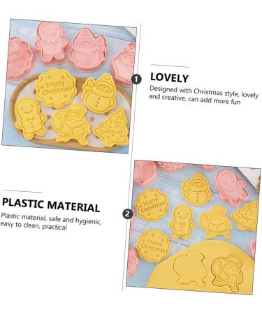 ABOOFAN 8pcs Christmas Cartoon Pie Chocolate Fudge Christmas Cookie Stamper Lovely Cookie Mold 3D Candy Tool - Buy Online on GoSupps.com