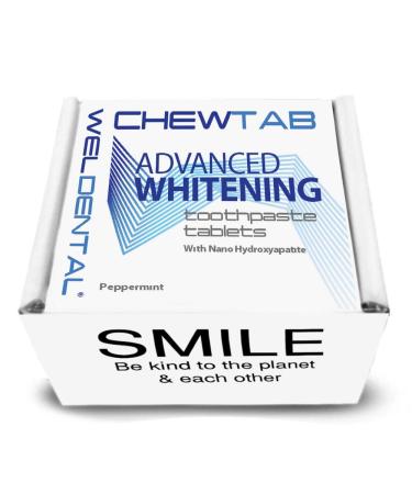 Weldental Chewtab Advanced Whitening Toothpaste Tablets with Nano-Hydroxyapatite Peppermint Refill