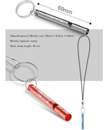 Shop Pokzon Trillerpipe - Aluminum Whistle Pipes with Key Rings for Outdoor Camping Hiking & Emergency | Fast International Shipping - Buy Online on GoSupps.com