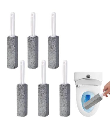 ONLFPZP 6 Pieces Pumice Stick Pumice Stone For Toilet Toilet Pumice Cleaning Stone Handle Toilet Bowl Cleaner Pumice Stone Sticks Hard Water Ring Stains Remover For Kitchen Bath Pool Toilet