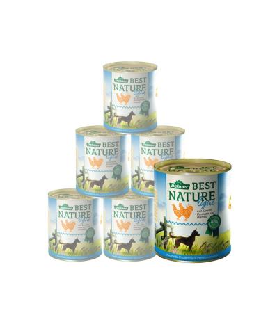 Dehner Best Nature Dog food Light wet food reduced for overweight dogs chicken / carrot 6 x 800 g can (4.8 kg) light chicken and carrots with thistle oil 800 g (6 Pack)