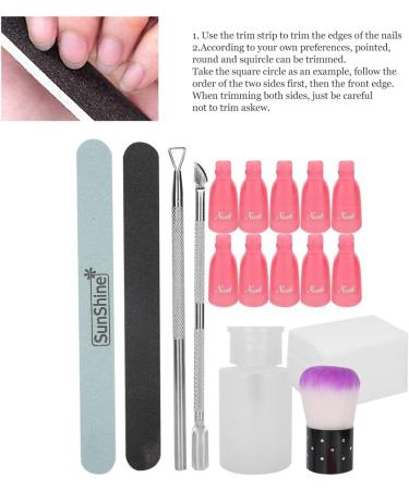 Nail File Nail Gel Set Nail Polish Gel Remover Tools Kit Nail Polish Removal Tool for Manicure Grinding Professional Nail Art Dust Brush Tool for Home and Salon - Buy Online on GoSupps.com