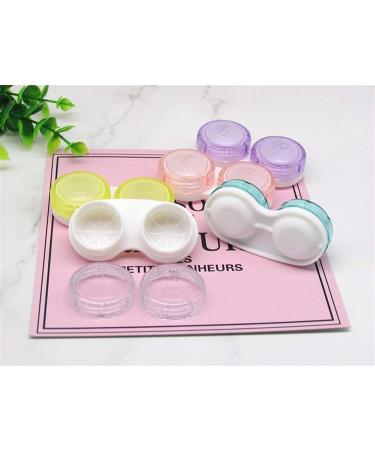 Owlkay Contact Lens Storage Container - Mini Colored Box for Women | Pink & Yellow - Buy Online on GoSupps.com