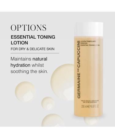 GERMAINE DE CAPUCCINI Options I Essential Toning Lotion Facial Toner for Dry & Delicate Skin | PH Balancing & Residue Removal 6.8 FL OZ - International Shipping Available - Buy Online on GoSupps.com