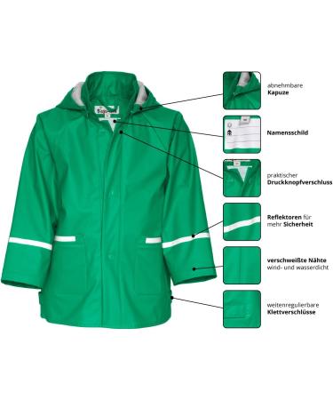 Playshoes Kids' Regenjacke Waterproof Raincoat 86 Green | Unisex Rainwear - Buy Online on GoSupps.com