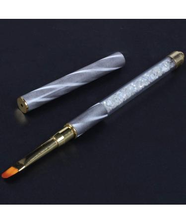 Panysilioer Nail Art Brush Pen Rhinestone Cat Acrylic Casting Painting Gel Nail Extension Manicure Liner Pen 03 3 # white stripes (round head) - Buy Online on GoSupps.com