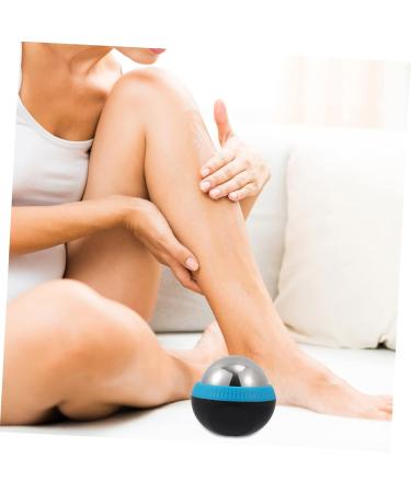 Hapinary Stainless Steel Massage Ball - Manual Muscle Relaxation Device for Health & Wellness | 8.3x7.5x7cm Blue - Buy Online on GoSupps.com