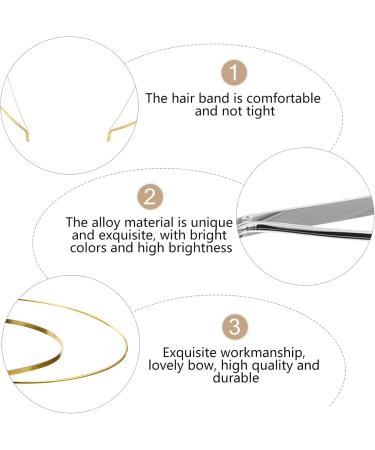Minkissy Smooth Metal Headbands 2Ps Double Crown Headband Metal Halo Crown Frame Hairband Plain Thin Bulk Headbands for Wedding Birthday - Buy Online on GoSupps.com