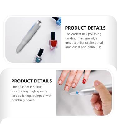 Lurrose 1 Set Nail Polisher Electric Nail File Portable Nail Drill Pedicure Kit Electric Nail Polish Kit Nail Art Kit Pen Pen Style Aluminum Alloy Electric - Buy Online on GoSupps.com