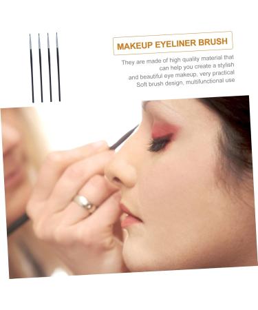 Baluue 4pcs Fine Eyeliner Brush Make up for Face Eyebrow Liner Brush Eye Tool Brush Black Fiber - Buy Online on GoSupps.com