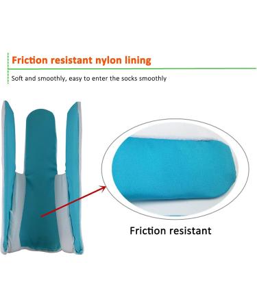 Shop Sock Aid Tool No Bending Socks Helper for Elderly Disabled & Pregnant Blue & White | International Shipping - Buy Online on GoSupps.com