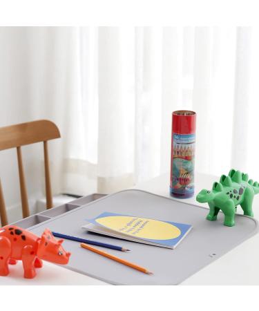Mile B Baby Toddler Placemat Non Slip 16x14in with Suction Cups and Food Catcher - Gray - Buy Online on GoSupps.com