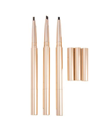 CIMAXIC 3pcs double ended eyebrow pencil black pencils cosmetic eyebrow pencil Makeup Supplies Rose neutral