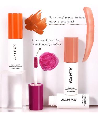 Mysense Orange Liquid Blush Makeup - Weightless Cream Blush for Cheeks, Dewy Finish, Natural-Looking Flush of Color - 01 Coral Orange - Buy Online on GoSupps.com