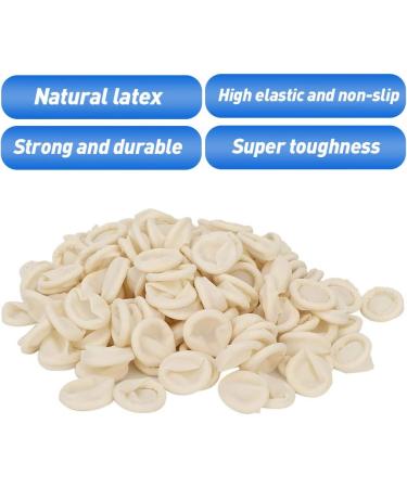 QANYEGN 300 Pieces Latex Finger Cots Disposable Finger Covers Powder Free Finger Condom With Nonslip Antistatic Contact Prevention Milky White Color - Buy Online on GoSupps.com