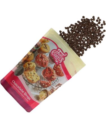 FunCakes Drops Dark Chocolate: delicious oven-stable chocolate chips to add to cakes cupcakes muffins or cookies real Belgian chocolate Halal. 350 g. - Buy Online on GoSupps.com