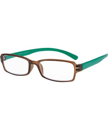 I NEED YOU Reading Glasses +3.00 Diopters - Brown-Turquoise | Stylish & Comfortable | International Shipping Available - Buy Online on GoSupps.com