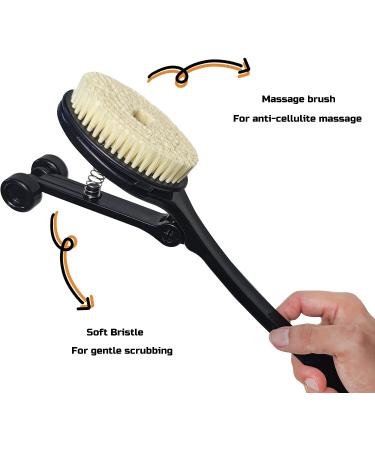 Long Handle Back Scrubber for Shower - Curved Detachable Bath Brush for Elderly and Disabled - Ideal for Limited Arm Movement and Frozen Shoulder Relief - Men and Women - Buy Online on GoSupps.com
