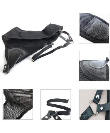 Archery Chest Guard - Upgraded Black Adjustable Nylon Mesh PU Protector for Men and Women | Free Size Hunting and Shooting Chest Protection - Buy Online on GoSupps.com