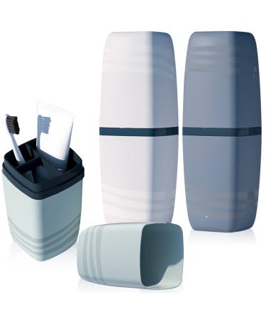 Aicynic toothbrushes etui 3 pieces of tooth cleaning cups travel toothbrushes etui travel set sortable toothbrush cup plastic for travel camping at home school