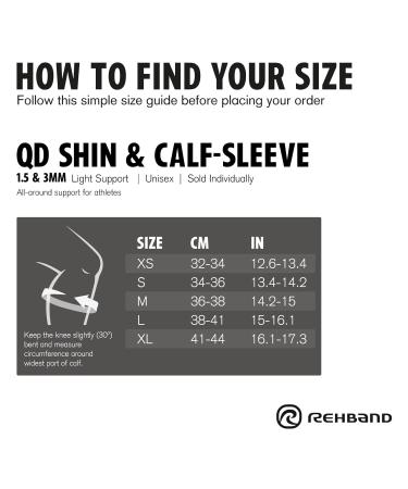 Rehband Neoprene Calf Bandage - Shin Support & Compression Sleeve for Running | X-Large Black | Promote Blood Circulation in Endurance Sports - Buy Online on GoSupps.com