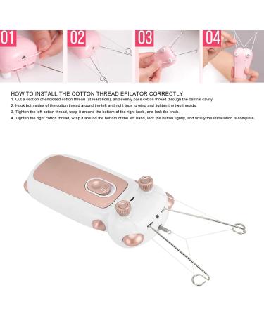 Electric Facial Hair Remover with Replacement Threading Thread - Hair Shaver and Epilator for Smooth Hair Removal - Buy Online on GoSupps.com