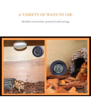 POPETPOP 2 Pack Digital Reptile Thermometer and Humidity Gauge Switchable Celsius Fahrenheit Lizard Spider Tortoise Terrarium Tank Hygrometer (Black Battery Included) - Buy Online on GoSupps.com