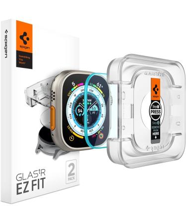 Spigen Tempered Glass Screen Protector for Apple Watch Ultra (49mm) - 2 Pack - Buy Online on GoSupps.com