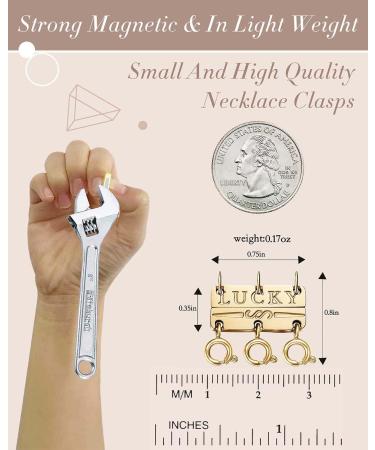 Lucky Necklace Layering Clasps Separator | 18K Gold & Silver Plated Triple Necklace Clasps for Women | Stackable Chains Closure - Buy Online on GoSupps.com