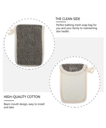 FRCOLOR Bath Sponge & Dr. Sasquatch Soap Holder Bag - Microfiber Exfoliating Pouch for Body & Face Cleaning | 3pcs Soft Soap Bags - Buy Online on GoSupps.com