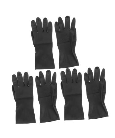 FOMIYES 6 Pairs Hair Shampoo Gloves Black Hair Dye Shampoo Salon Coloring Gloves Large Thick Rubber Gloves Hair Dye Gloves Medium Mens Glove Black Hair Dye Gloves Small Tool Man Emulsion