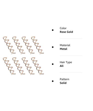 eBoot Spiral Hair Pin Spin Clip 20 Pack (Rose Gold) - DIY Hair Styling Bun Stick - Spiral Hair Clip Spin for Easy Hairstyles - Buy Online on GoSupps.com