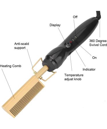 Professional Alloy Electric Hair Straightener Comb | 450 F High Heat Ceramic Styling Tool with Digital Display | Worldwide Shipping - Buy Online on GoSupps.com
