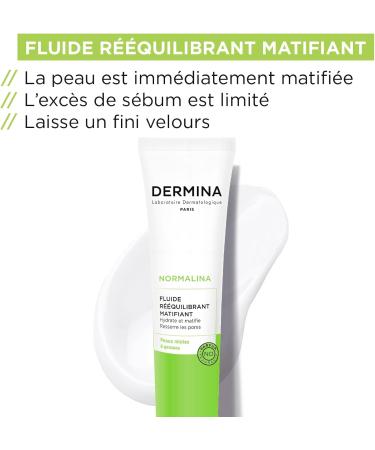 DERMINA Normalina - 40ml (Mattifying Rebalancing Fluid for Combination to Oily Skin) - Buy Online on GoSupps.com