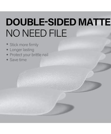AILLSA Square Nails Tips - 240 Pcs Matte Soft Gel Nail Extension Tips | Pre-shaped Full Cover Acrylic Fake Nails | Short Square 15 Sizes | Soak Off & No File Needed - Buy Online on GoSupps.com