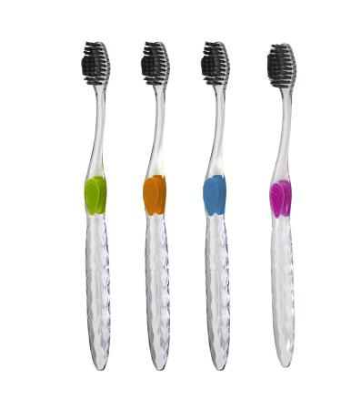 Vivid Ultra Soft Bristle Toothbrush For Sensitive Gums - Elastic Rubber Neck - For Dental Orthodontic Use (Pack of 12)