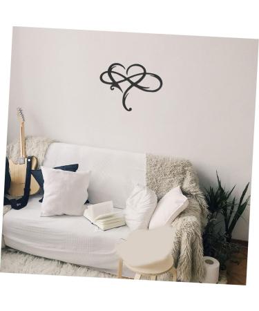 Cabilock 1pc Iron Pendant Home Decor Love Sign Plaque Iron Love Sign Heart Wall Hanging Ornament Household 45x39cm Black - Buy Online on GoSupps.com