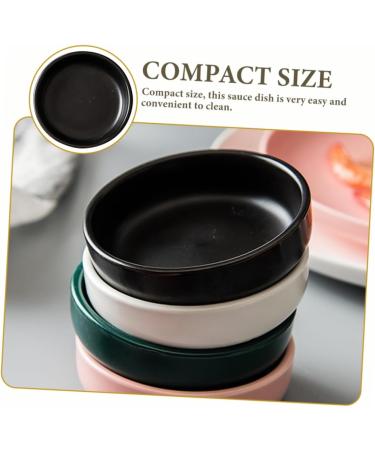 Milisten 6 Pcs Sauce Dish Vinegar Dish Ceramic Dipping Bowls Ceramic Sauce Bowl Saucer Serving Dishes Ceramic Sauce Plates Dip Bowls for Parties Mini Bowl Ceramics Japanese-Style re-usable 9X9X2.5CMx3pcs Blackx3pcs - Buy Online on GoSupps.com
