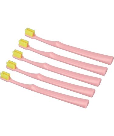 Verdant Touch Soft Toothbrush 5 Pack - Practical Interdental & Comfortable Pink Bathroom Brush for Optimal Oral Care - Buy Online on GoSupps.com