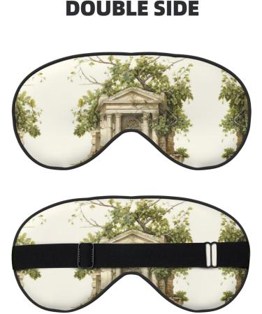 SSIMOO Antique Roman Olive Branch & Greek Sleep Mask | Adjustable Breathable Eye Mask for Comfortable Sleep - International Shipping Available - Buy Online on GoSupps.com