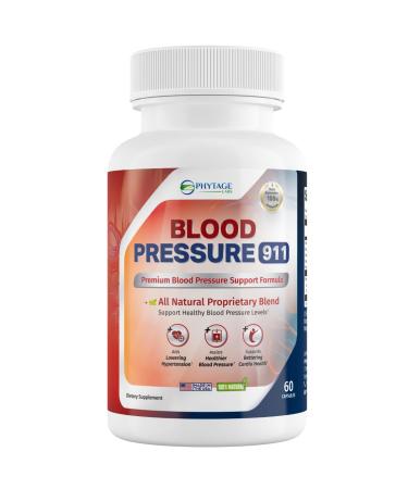 Blood Pressure 911 Premium Supplement - BP Support Pills. 60 Capsules 1 Count (Pack of 1)