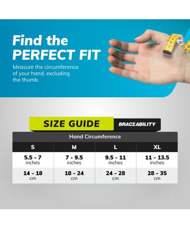 BraceAbility Carpal Tunnel Compression Gloves - Fingerless Copper Arthritis Gloves for Pain Relief | Support for Rheumatoid Arthritis Swelling & Tendonitis | Small Size - Buy Online on GoSupps.com