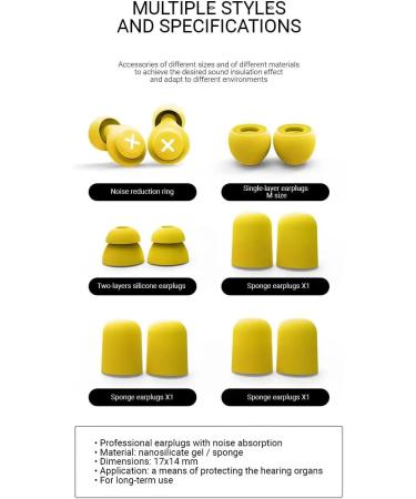Silicone Ear Plugs for Sleeping, Concerts & Travel - Noise Cancelling & Reusable Yellow Earplugs - Buy Online on GoSupps.com
