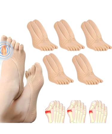 Orthoes Bunion Relief Socks Orthoes Bunion Relief Socks Women Orthoes Socks Bunion Projoint Antibunions Health Sock (Flesh-Colored 5 Pairs) Flesh-colored 5 pairs