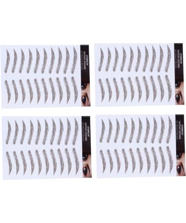 FOMIYES 12 Pcs Eyebrow Stickers Makeup Stickers Hair Eyebrows Brown Imitation Eyebrow Stencil Make up 3d - Buy Online on GoSupps.com